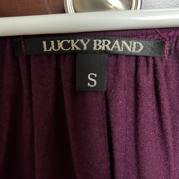 Lucky Brand Dark Purple Flower Dress Women’s Size Small Like New - Picture 2 of 4